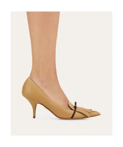 Ferragamo 70mm Mini-bow Detail Pumps In Brown