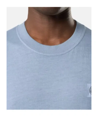 Stone Island Regular-fit T-shirt With Compass Patch In Blue