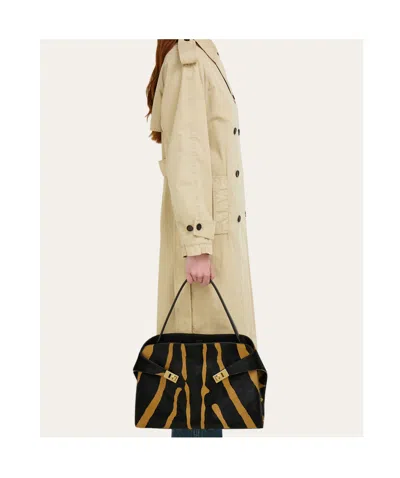 Ferragamo Hug Soft Bicolor Shoulder Bag (l) In Multi