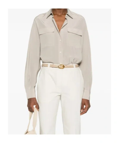 Brunello Cucinelli Pocket Button Shirt In Gray