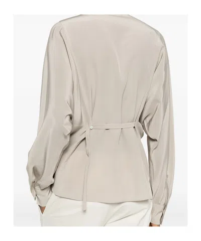 Brunello Cucinelli Pocket Button Shirt In Gray