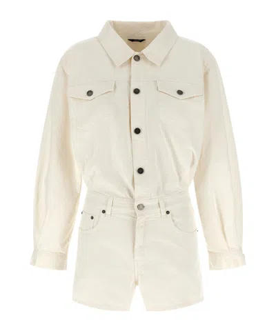Haikure Elle Authentic Lax Button-up Playsuit In White