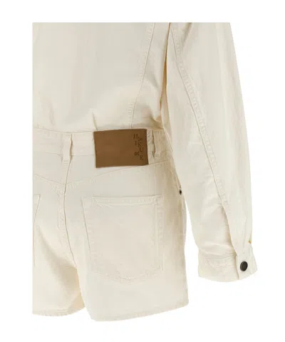 Haikure Elle Authentic Lax Button-up Playsuit In White