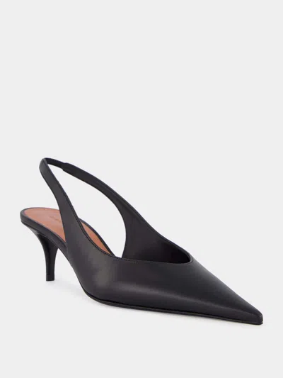 Amina Muaddi Black Anok Sling In Black