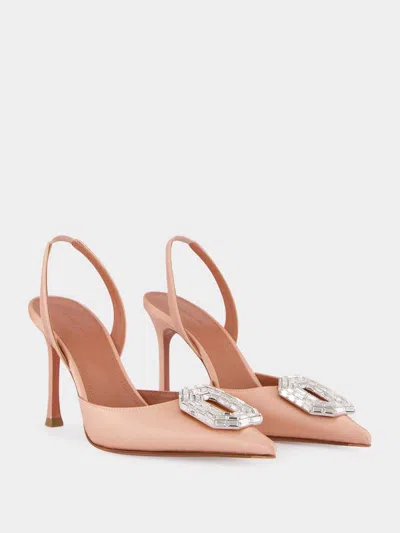 Amina Muaddi Camelia 90 Slingback Pumps In Pink