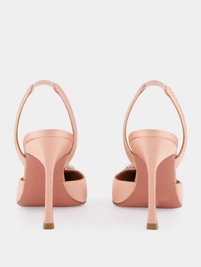 Amina Muaddi Camelia 90 Slingback Pumps In Pink
