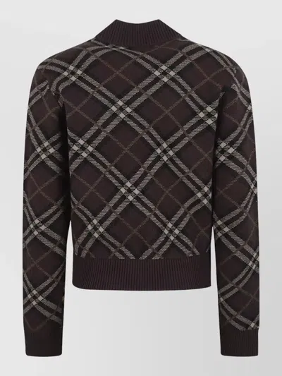 Burberry Womens Knitwear Top All Over Pattern In Brown