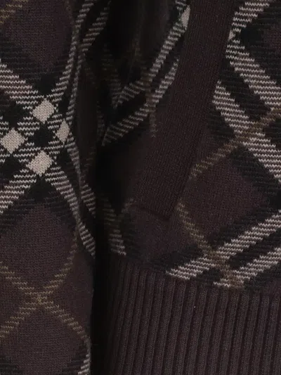 Burberry Womens Knitwear Top All Over Pattern In Brown