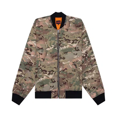 Pre-owned Pleasures Gen Camo Bomber 'camo' | Green | Men's Size Xl