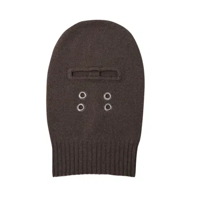 Pre-owned Rick Owens Strobe Runway Gimp Balaclava In Black | Brown | Men's Size Onesize