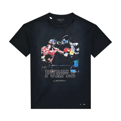 Pre-owned Purple Brand Textured Inside Out T-shirt 'black' | Men's Size Xxl