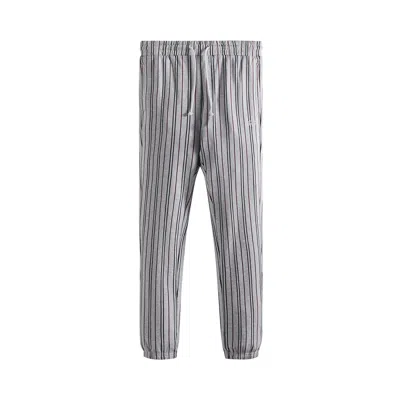 Pre-owned Kith Pinstripe Williams I Sweatpant 'light Heather Grey' | Men's Size M In Gray