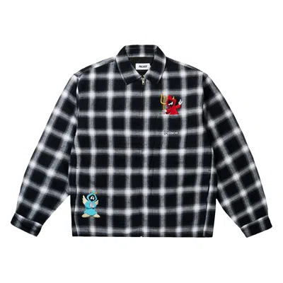 Pre-owned Palace Zip Up Shirt 'black' | Men's Size M