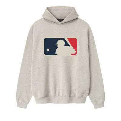 Pre-owned Essentials Fear Of God  Mlb Sport Hoodie 'heather Stone' | Grey | Men's Size Xs In Gray