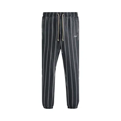 Pre-owned Kith Pinstripe Williams I Sweatpant 'nocturnal' | Blue | Men's Size Xs