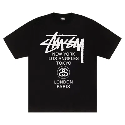 Pre-owned Stussy World Tour Tee 'black' | Men's Size L