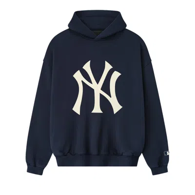 Pre-owned Essentials Fear Of God  Yankees Sport Hoodie 'dark Sapphire' | Blue | Men's Size Xxl