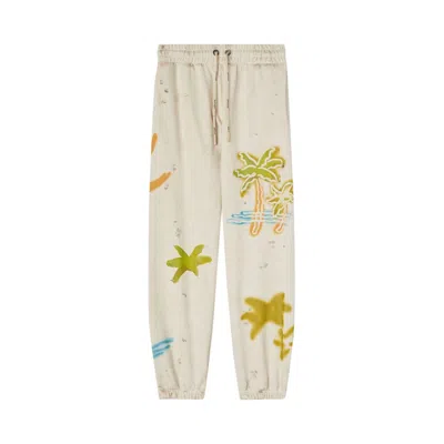 Pre-owned Palm Angels Palm Neon Sweatpants 'off White/multicolor' | Men's Size M