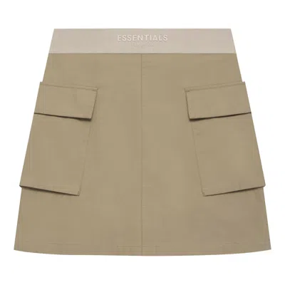 Pre-owned Essentials Fear Of God  Cargo Skirt 'oak' | Tan | Women's Size Xxs In Brown