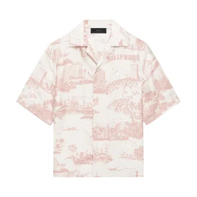 Pre-owned Amiri La Landmark Bowling Shirt 'alabaster' | White | Men's Size M