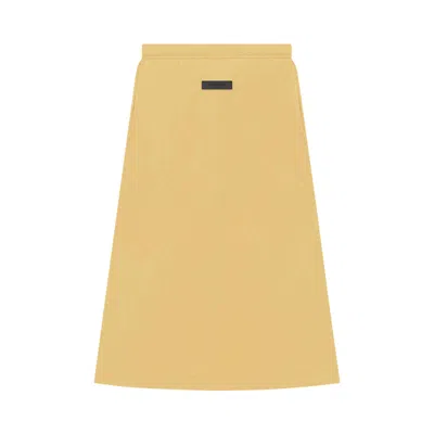 Pre-owned Essentials Fear Of God  Long Skirt 'light Tuscan' | Yellow | Women's Size Xxs