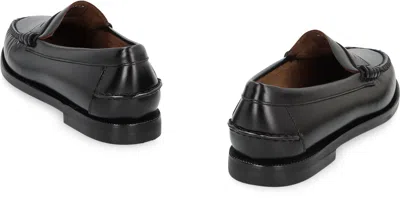 Sebago Classic Dan Moccasins In Leather In Black
