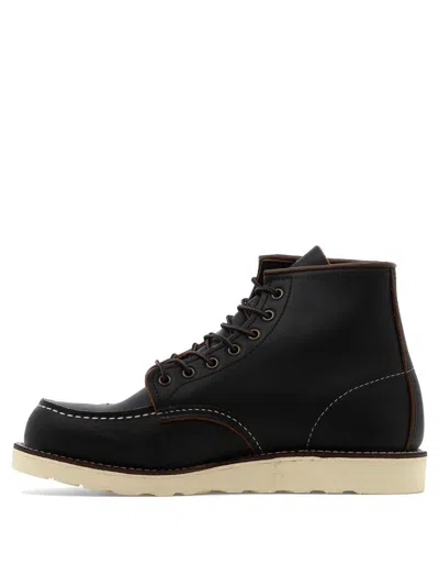 Red Wing Shoes Classic Leather Boots Moc Toes In Black