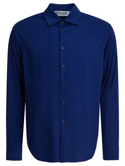 Altum Logo-embroidered Buttoned Shirt In Blue