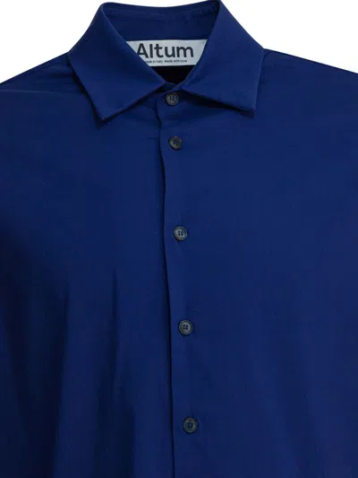 Altum Logo-embroidered Buttoned Shirt In Blue