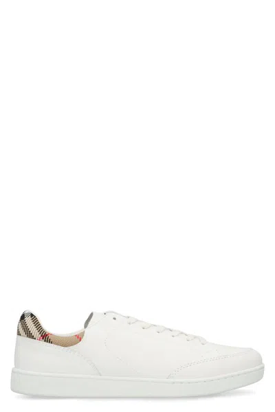 Burberry Leather Sneakers Multicolor In White