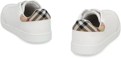 Burberry Leather Sneakers Multicolor In White