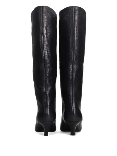 Ash Violet High Heels Boots In Black Leather In Multi