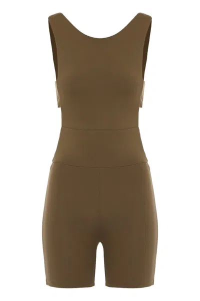 Live The Process Jumpsuits In Technical Fabric In Brown