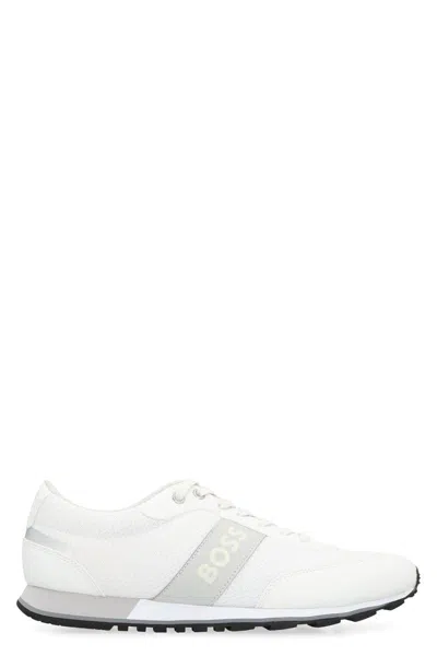 Hugo Boss Boss Low-top Sneakers In Technical Fabric In Multi