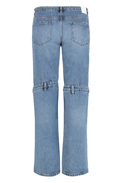 Coperni Straight Cut Denim Trousers Belt Loops Pockets In Multi