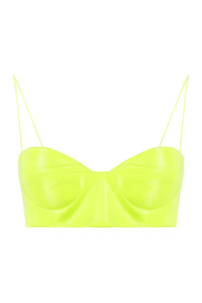 Alex Perry Top In Eco-leather In Yellow