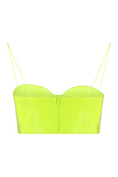 Alex Perry Top In Eco-leather In Yellow
