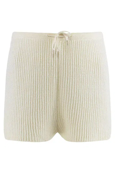 Le Kasha Knitted Shorts In White