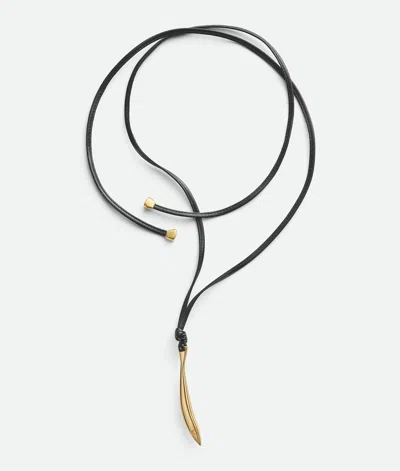 Bottega Veneta Sardine Halskette Aus Leder In Black