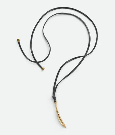 Bottega Veneta Sardine Halskette Aus Leder In Black