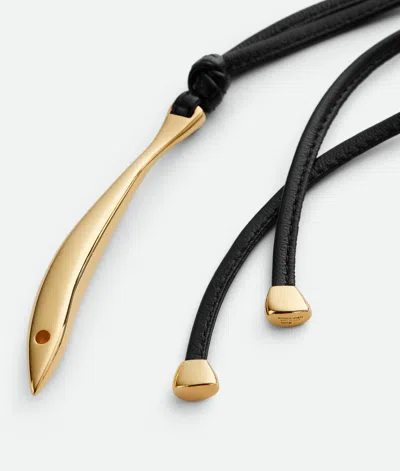 Bottega Veneta Sardine Halskette Aus Leder In Black