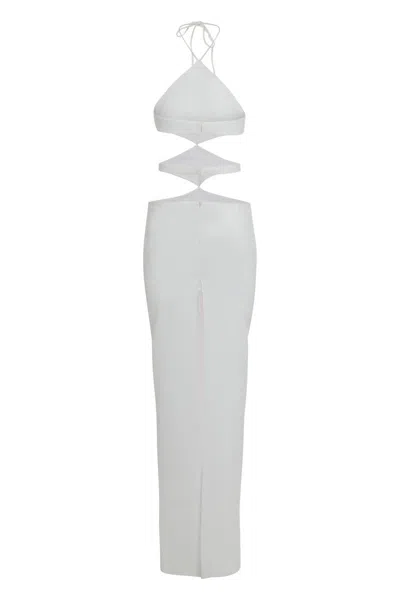 Monot Cut-out Crepe Maxi Dress In White