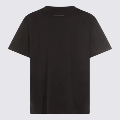 Mm6 Maison Margiela Numeric Signature Logo Crew Neck T Shirt In Black