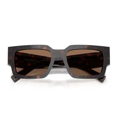 Prada Rectangle-frame Sunglasses In Brown