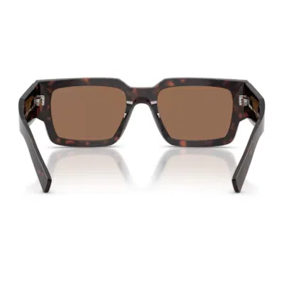 Prada Rectangle-frame Sunglasses In Brown