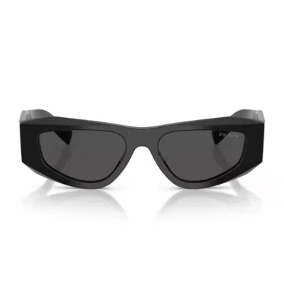 Prada Symbole Rectangular-frame Sunglasses In Black