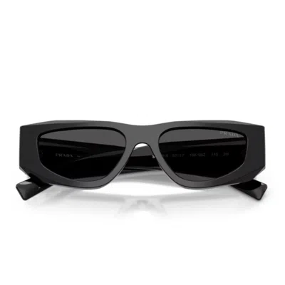 Prada Symbole Rectangular-frame Sunglasses In Black