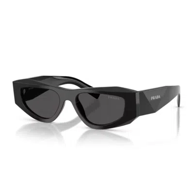 Prada Symbole Rectangular-frame Sunglasses In Black