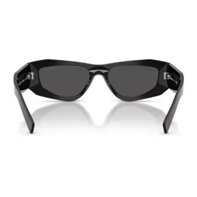 Prada Symbole Rectangular-frame Sunglasses In Black