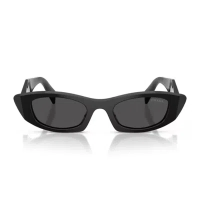 Prada Rectangular Sunglasses In Black